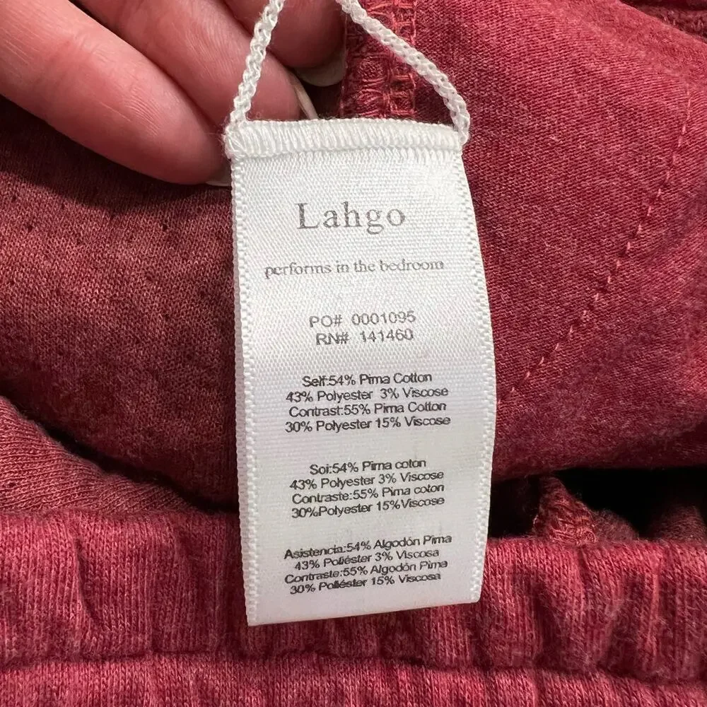 Lunya Lahgo Restore Double Faced Red Heathered Jogger Athletic Pant Medium NWT - Picture 9 of 13